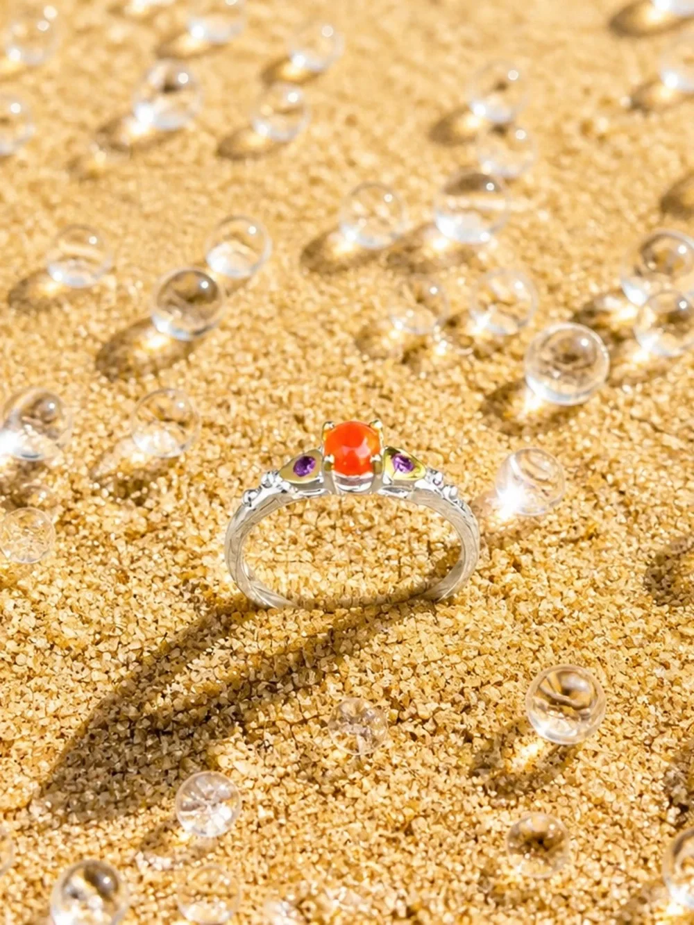 NEW! Carnelian & Garnet Ring